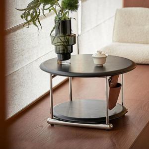 [해외] 원형 2단 좌식테이블 인테리어 사이드테이블