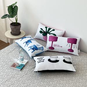 자체제작 미니비비드 쿠션커버 소파 패브릭 감성 인테리어 (4type)