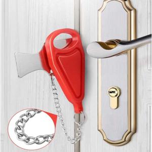 여행용 문잠금장치 에어비앤비 호텔 원룸 침입방지 휴대용 도어락 현관문 걸쇠 방범 이중잠금