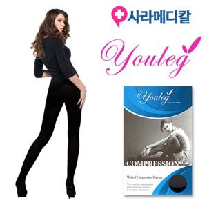 하지정맥류압박스타킹 유레그 1121 블랙 발막힘 단계별 압박 강압(압력20~30mmHg)