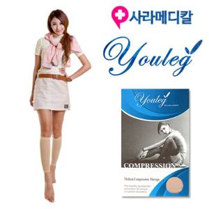 다리저림 의료용압박스타킹 유레그 1430 살색종아리형 고강압(압력30~40mmHg)