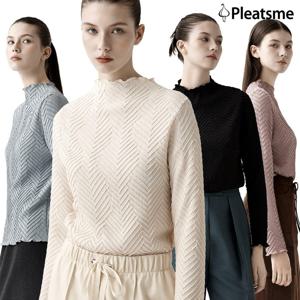 (신세계 단독기획)(백화점 동일!) 25FW 플리츠미 쉐브론 자수 블라우스 (직)