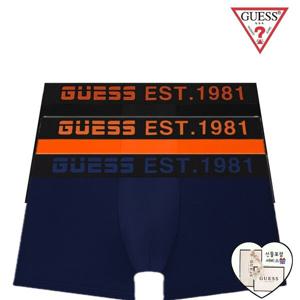 (신세계의정부점)(선물포장)게스 액티브로고 컬러밴드  남성드로즈 3종세트 (MGLU1J725BK/OR/NY)