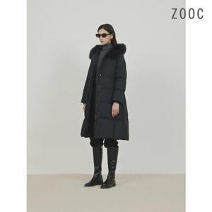 ZOOC 벨티드 구스 롱 다운 BK_Z244PSG181