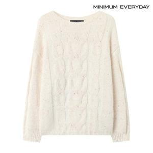 미니멈 [미니멈 에브리데이]베이직 라운드 꽈배기 긴팔 니트 (EB4KT044D)