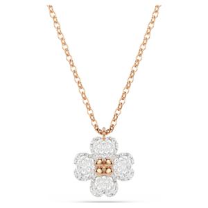 Latisha 펜던트, 파베, 클로버, 멀티컬러, 로즈골드 톤 플래팅
