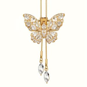 TEMU 여성을 위한 스타일리시하고 다재다능한 긴 목걸이. 나비 디자인과 인조 장식이 돋보이며 다양한 행사에 적합합니다.