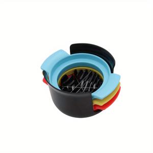 TEMU 1 세트, 스테인레스 스틸 3-in-1 계란 슬라이서 및 커터 - 계란, 과일 및 채소 절단, 절단 및 다지기 위해 완벽 - 레스토랑 사용을 위한 주방 도구 및 용품|야채다지기