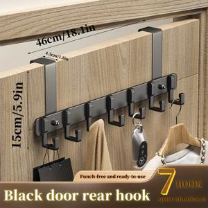 TEMU 캐주얼 스타일 문걸이 훅 랙, 1개 - 금속, 쉬운 설치, 드릴링 필요 없음 문걸이 백, 옷, 타월 - 욕실, 주방, 침실용 홈 오가나이저