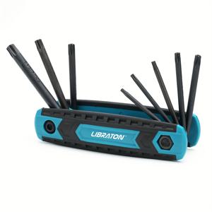 TEMU 리브라톤 8 in 1 접이식 탬퍼 프루프 토크스 키 세트: 포켓형 휴대용 보안 스타 렌치 키트, T-9 ~ T-40 사이즈 포함