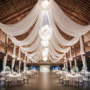 TEMU 32.8피트의 우아한 흰색 웨딩 아치 커튼은 393.8인치의 솔리드 쉬폰으로 만들어졌으며, 로맨틱한 웨딩 장식을 드레이핑하기에 완벽합니다. 추수감사절, 크리스마스, 또는 특별한 기회, 로맨틱한 의식 장식, 웨딩 용품, 스테이지 장식, 수용 장면, 약혼, 결혼, 선물, 및 손님을 위한 아기/신부 샤워 선물에 이상적입니다.