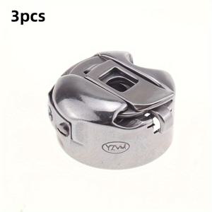 TEMU 3-팩 범용 산업용 재봉틀 보빈 케이스 세트, 스틸 보빈 포함, 컴퓨터화된 평면 재봉틀용 내구성 있는 금속 재봉 액세서리