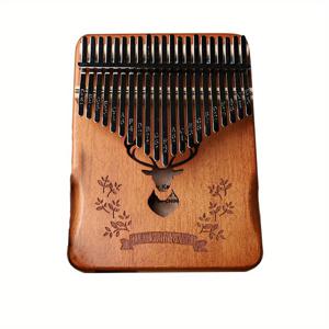 TEMU 21키 엄지 피아노 칼림바 (튜닝 해머 & 액세서리 포함) - 휴대용 어쿠스틱 악기, 초보자용, 보관 케이스 포함, 튼튼한 나무 구조, 완벽한 휴일 선물, 악기