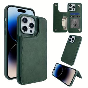 TEMU 카드 지갑 자석 버튼 기능 휴대폰 케이스 14/13Promax/12Pro/11/15Promax/16/16Promax에 적합|카드지갑|폰케이스|휴대폰케이스