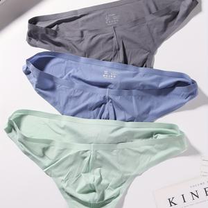 TEMU 3pcs 세트 남성용 하체 팬티 초슬림 아이스 실키 무봉제 삼각형 섹시 패션 비키니 솔리드 컬러 남성 속옷, 남성용 비키니 브리프, 데일리 언더웨어,시스루 베이스 레이어,삼각형 속옷,남성용 시스루 없는 속옷, 미학,현대 남성 속옷,경량 구조,부드러운 질감,활동적인 남성