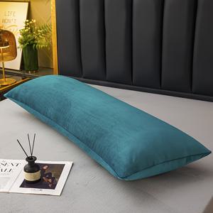 TEMU 1개 초대형 바디 필로우 - 등, 목, 임신, 옆으로 자는 사람을 위한 초대형 지지 필로우 - 저자극성 & 세탁기 사용 가능 - 터키옥/진한 파랑 - 침대, 소파, 독서용 - 부드러운 밀크 필링 - 성인, 임산부, 커플에게 이상적 - 공간 절약형 디자인 - 럭셔리 침구 액세서리 - 오래 지속되는 지지력과 편안함, 대형 바디 필로우|허리보호대