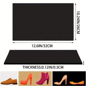 TEMU 대형 검정색 미끄럼 방지 고무 밑창 수리 패치, 비점착성, 남녀 공용 내구성 있는 발뒤꿈치 교체용