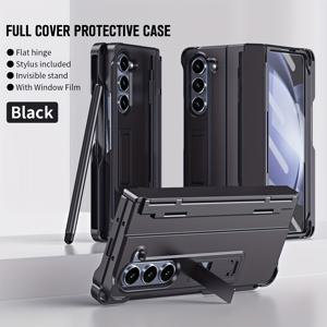 TEMU 삼성 ZFOLD3, ZFOLD4, ZFOLD5, ZFOLD6, 및 ZFOLD7 호환 휴대폰 케이스, 낙하 방지 전체 보호 기능, 강화 유리 필름, 터치 스크린 포함. FOLD4용 펜 슬롯, FOLD6용 중앙 힌지 펜 슬롯이 있는 접이식 보호 케이스 스탠드, FOLD7용 전체 커버 쉘, PC 하드 쉘로 제작된 휴대폰 케이스, 케이스