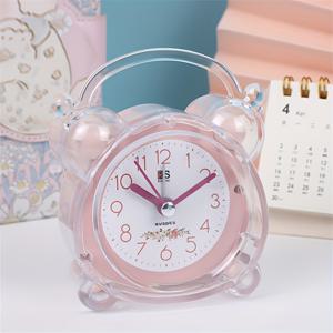 TEMU 루이스웅 알람 시계 - 투명 플라스틱, 원형 시계, 비프 알람, 여행용 시계 디자인, 침실, 거실, 공부실에 적합 - 학교에 돌아가는 선물에 이상적, 침실 알람 시계| 디자인|무음 알람 시계, 알람 시계|시계