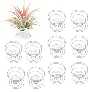 TEMU 10개 에어 플랜트 홀더 틸란드시아 메탈 스프링 스탠드 메탈 홀더 탁상 플랜터 디스플레이