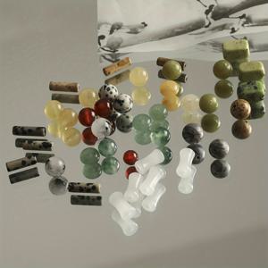 TEMU 16개의 연두색 빈티지 세라믹 비즈 포함, 쌀과 물방울 모양 DIY 액세서리 키트 - 팔찌, 목걸이, 휴대폰 체인 및 스트링 만들기용|목걸이|팔찌|비즈목걸이