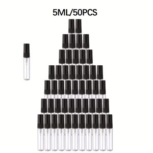 TEMU 투명 유리 리필 가능한 스프레이 병 50개 세트 - 미니 향수 분무기 여행용 컨테이너, BPS 프리 & 무향료, 2/3/5/10ml 옵션, 휴대용 노즐로 향수, 메이크업, 사용 가능 - 남녀 공용 선물, 부모님, 친구를 위한 개인 향수 디스펜서 | 슬림한 디자인의 병 | Bpsfree 소재, 향수 리필 병