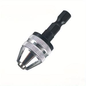 TEMU 1개 빠른 교체 키리스 드릴 척 어댑터 - 1/4인치 육각 샹크, 임팩트 드라이버 및 스크루드라이버용 쉬운 비트 교환, 내구성 있는 블랙 & 골든, DIY 및 전문가용 이상적, 다용도 도구 액세서리, 프로페셔널 툴 룩, 견고한 제작