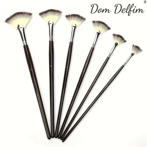 TEMU 프로페셔널 팬 브러쉬 세트 - 6pcs 나일론 브러시 (수채화 & 아크릴 페인팅용) -