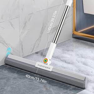 TEMU JOYBOS 매직 브러쉬 - 강력한 스테인리스/실리콘 다용도 바닥, 창문, 욕실 청소기 - 물, 먼지, 애완동물 털 제거에 완벽, 하드우드, 타일, 유리, 주방용 - 공간 절약형 설계, 인체공학적 손잡이, 내구성 있는 구조, 창문 스퀴지, 실리콘 블레이드, 홈 클리너|수세미