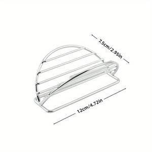 TEMU 304 스테인레스 스틸 스콘 타코 랙 트롤리 - 녹슬러 방지, 세척 가능 및 내구성 있는 식품 안전 디자인으로 토르티야, 스콘, 빵, 계란 및 롤을 제공합니다. - 아침 식사, 스낵 및 더 많은 것을 제공하는 완벽한 제품, 아침 식사 정리함, 현대적인 주방 용품, 녹슬러 방지 소재