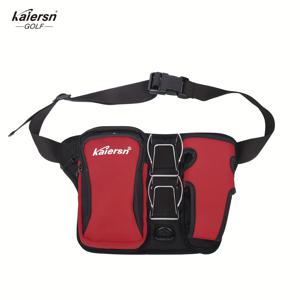 TEMU 1x 카이어스 컴팩트 골프 허리 가방 (더블 볼 클립 포함, 2개 볼 수납) - 핸즈프리 휴대용 골프 카트 스트랩 호환, 남녀 공용 벨트 루프 디자인 - 가벼운 골프 코스 액세서리 (그레이/레드/블루)|힙색|남자가방