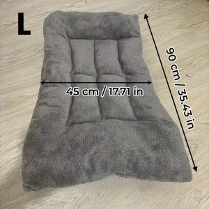 TEMU 2025 업그레이드된 초대형 플러시 강아지 소파 침대 - 두꺼운 울트라소프트 폴리에스터 펫 매트, 헤드레스트 및 높은 가장자리, 귀여운 직사각형 디자인, 소형/중형/대형견용, 내구성 있는 편안한 개 소파, 모든 견종에 적합, 애완동물 편안함 액세서리, 3가지 사이즈로 제공