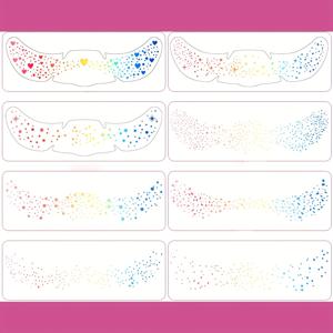 TEMU 8개 글리터 잡티 스티커, 하트 별 패턴 방수 임시 타투, 파티 및 데일리 메이크업 장식용 - 크리스마스 할로윈 뮤직에 완벽|타투스티커