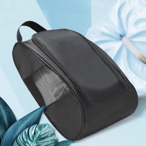 TEMU 대용량 통기성 메쉬 스니커즈백 - 헤비듀티 내구성 있는 폴리에스터 신발 수납, 사이드 & 상단 메쉬, 세탁기 가능 (블랙) / 사계절화, 하이킹부츠, 아웃도어 슈즈 정리에 최적 / 경량 디자인, 강화된 스티칭, 튼튼한 제작