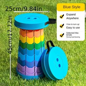 TEMU 1개 접이식 경량 스툴, 수납 버클 포함, 휴대용 접이의자, 100kg 하중 지지, 8단계 높이 조절, 가볍고 휴대 간편, 야외 낚시, 등산, 캠핑 바베큐에 적합, 낚시 의자,바비큐 가구,가벼운 의자,접이식 좌석,내구성 있는 구조,튼튼한 프레임,여행용 스툴,다용도 스툴,캠퍼스,낚시꾼|캠핑의자|접이식의자|의자