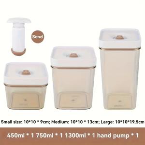 TEMU 4개 세트 모던 진공 밀봉 식품 보관 용기 - 식품 등급 유리, 밀폐 플립탑 뚜껑, 재사용 가능한 사각형 주방 및 팬트리 정리함, 곡물, 건조식품, 밀가루, 설탕용 - 식기세척기 안전, 전기 필요 없음, 공간 절약 디자인, 내구성 있는 컨테이너 소재, 슬림한 컨테이너 디자인