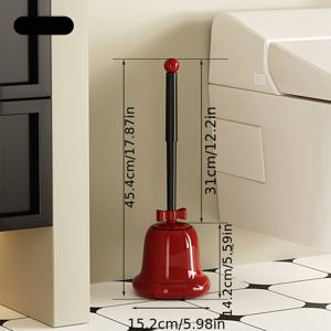 TEMU 회전 헤드와 홀더가 있는 화장실 브러시 - 내구성 있는 플라스틱, 전기 필요 없음, 어려운 곳까지 사용하기 쉬운 욕실 청소 도구, 다양한 구성품 포함, 욕실 청소 필수품|현대적인 욕실 액세서리|플라스틱 구조, 화장실 브러시 홀더, 화장실 브러시, 욕실 액세서리, 스타일리시한 화장실 브러시|변기부속품