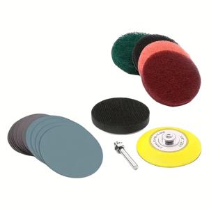 TEMU 21피스 3인치 샌드페이퍼 세트 (천, 드릴 비트용 연마 디스크 어댑터 및 스펀지 패드 포함) - 라이팅 폴리싱 & 수리 키트 DIY 자동차 헤드라이트 복원 도구, 표면 마감,멀티사이즈 연마재,매끄러운 마감,고품질 패드,홈 메카닉스