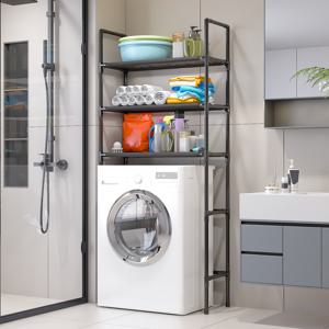 TEMU 헤비듀티 금속 화장실 선반, 세탁기 및 건조기용 오버탑 수납 선반, 세탁실 수직 스탠딩 정리대 - 공간 절약형 다목적 욕실 & 옷장 (발코니/세탁소) 천장부터 바닥까지 멀티레이어 수납, 선반, 컴팩트 선반 유닛,녹 방지 프레임,건조대,작은 공간 생활|빨래건조대|욕실선반|화장실선반