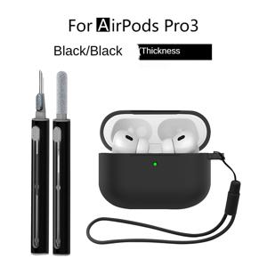 TEMU KEKOA 에어팟 프로 3 (2025) 보호 케이스 - 가볍고 스크래치 방지 기능, 클리닝 도구 & 넥 스트랩 포함, 액센트, 부드러운 실리콘, 남녀 공용, 무선 충전 호환, 에어팟 프로 케이스 | 세련된 케이스 | 내구성 좋은 실리콘 케이스