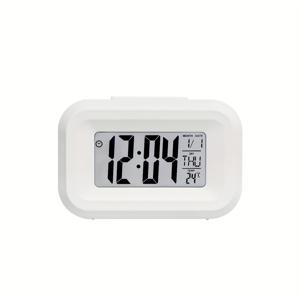 TEMU 미니 침실용 멀티기능 알람시계 - LED 백라이트/온도 습도 날짜 표시/타이머 기능/큰 소리 설계/휴대용 - 침실/여행/업무/주방용 - 4가지 색상 (건전지 미포함)