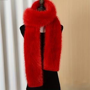 TEMU 여성용 겨울 플러시 인조 퍼 칼라 스카프 숄 - 양면 두꺼운 방풍 랩, 부드러운 베이지 & 블랙 목워머 케이프, 추운 날씨용, 손세탁 가능한 코트 액세서리 (드라이클리닝 금지)