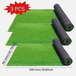 TEMU 초대형 고품질 인조 잔디 매트 3롤, 리얼한 잔디 카펫—결혼식, 정원, 마당, 캠핑에 적합 | 도구 불필요, 쉬운 설치 | 파티, 이벤트, 잔디, 홈 & 상업용 장식에 이상적, 반려동물 친화적, 저유지보수 방수 합성 야외 매트, 파티 장식,방수 소재,합성 잔디,잔디 매트,반려동물 주인,야외 활동 애호가|캠핑매트