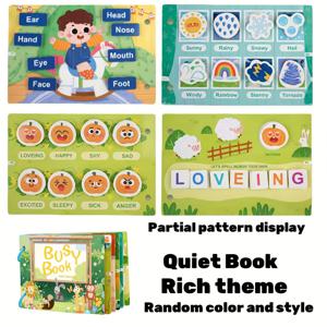 TEMU 1개의 인터랙티브 버시 북 - 손 실력 개발, 향상된 손 실력 및 인지 발달, 생생한 패턴, 교실 활동을 위한 완벽한 선물