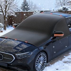 TEMU 1개 자동차 자석 눈 방패, 확장형 및 대형 겨울용 자동차 눈 커버, 휴대용 자동차 눈 보호대, 간편 설치, 사계절 범용, 눈 및 얼음 보호 제품, 방설, 방한 기능, 대부분의 자동차에 적합, 겨울 차량 보호,눈 덮개 적용,범용 스노우 커버,휴대용 자동차 보호 커버,자석 부착 디자인,확장된 핏 형태,내구성 있는 자석 구조,강화된 방설 층