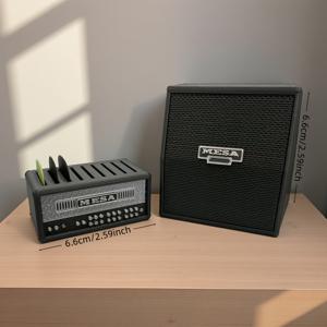 TEMU 스피커 디자인의 자석 기타 피크 디스플레이 박스, 기타리스트 및 뮤지션을 위한 다중 수납 공간 보관 랙 - 내구성이 뛰어난 플라스틱, 클립형, 음악 애호가를 위한 이상적인 선물, 뮤지션 선물 | 스피커 디자인 | 내구성 좋은 플라스틱