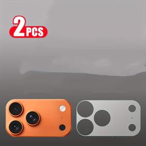 TEMU 아이폰 17 프로맥스 렌즈 보호 패드 2개 세트, 아이폰 에어 17Pro용 소프트 필름 강화유리 렌즈 링, 스크래치 방지 필름,부드러운 질감,내구성 있는 유리 패드,정밀 절단 필름,모바일 사진작가,스마트폰 사용자