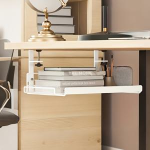 TEMU 1개 KFH 무드릴 책상 밑 케이블 정리 트레이 - 내구성 강화 페인트 마감 철사 정리대, 사무실 책상용, 전선, 어댑터, 이어폰 정리 - 간편 설치, 공간 절약형 케이블 솔루션