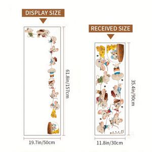 TEMU 스카이프래그런트 자체 접착 만화 마우스 가족 벽 스티커 - 제거 가능한 PVC 어린이 방 데칼, 엄마 마우스, 아빠 마우스, 마우스 & 할머니/엄마 마우스, 장식, 쉽게 붙이고 떼기 (잔여물 없음)