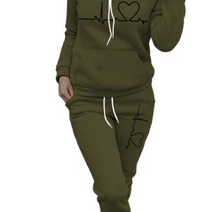 TEMU 여성용 보르도 데일리 세트 가을/겨울 – 